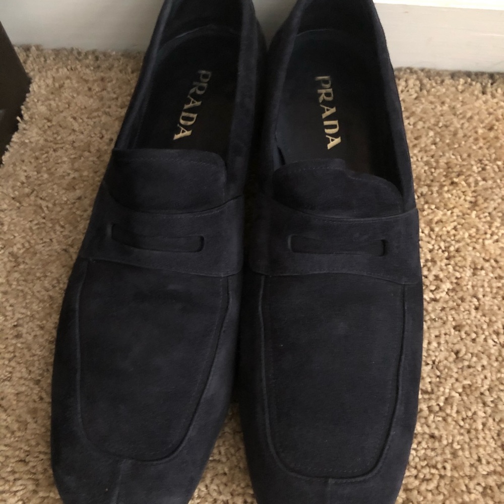 Men’s Navy Bleu Prada Shoes